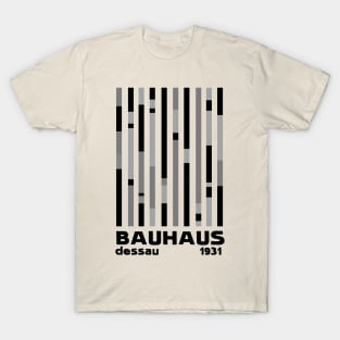 Bauhaus Dessau 1931 Abstract Modernist Minimal Monochrome Homage T-Shirt